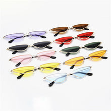 Load image into Gallery viewer, Triangle Metal Frame Sunglasses Women Cat Eye Cool Small Fashion Sun Glasses Shades Ocean Color Oculos De Sol Feminino UV400