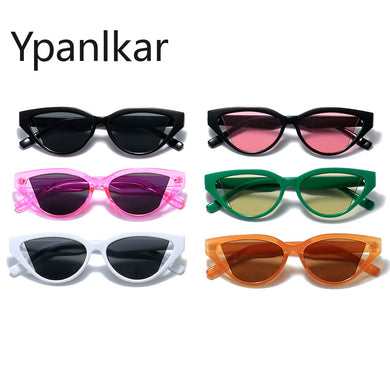 Triangular Cat Eye Sunglasses Women 2023 Trendy Vintage Retro Small Frame Personality Glasses Hollow Out Steampunk Sunglasses