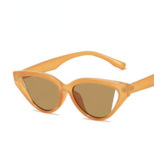 Load image into Gallery viewer, Triangular Cat Eye Sunglasses Women 2023 Trendy Vintage Retro Small Frame Personality Glasses Hollow Out Steampunk Sunglasses