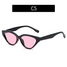 Load image into Gallery viewer, Triangular Cat Eye Sunglasses Women 2023 Trendy Vintage Retro Small Frame Personality Glasses Hollow Out Steampunk Sunglasses