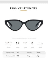 Load image into Gallery viewer, Triangular Cat Eye Sunglasses Women 2023 Trendy Vintage Retro Small Frame Personality Glasses Hollow Out Steampunk Sunglasses
