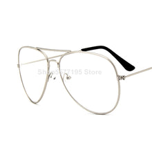 Carica l&#39;immagine nel visualizzatore di Gallery, Ttransparent women&#39;s glasses pilot glasses black frame  Spectacle Frame Clear Lens Fake Glasses feminino oculos eyeglasses