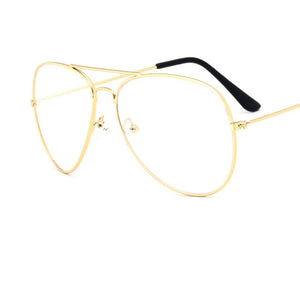 Ttransparent women's glasses pilot glasses black frame  Spectacle Frame Clear Lens Fake Glasses feminino oculos eyeglasses