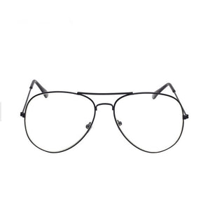 Ttransparent women's glasses pilot glasses black frame 2022 Spectacle Frame Clear Lens Fake Glasses feminino oculos eyeglasses