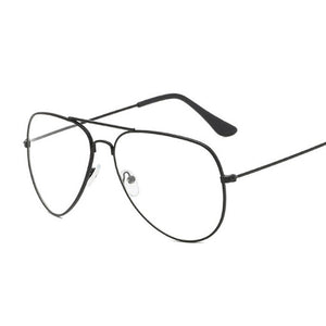Ttransparent women's glasses pilot glasses black frame 2022 Spectacle Frame Clear Lens Fake Glasses feminino oculos eyeglasses