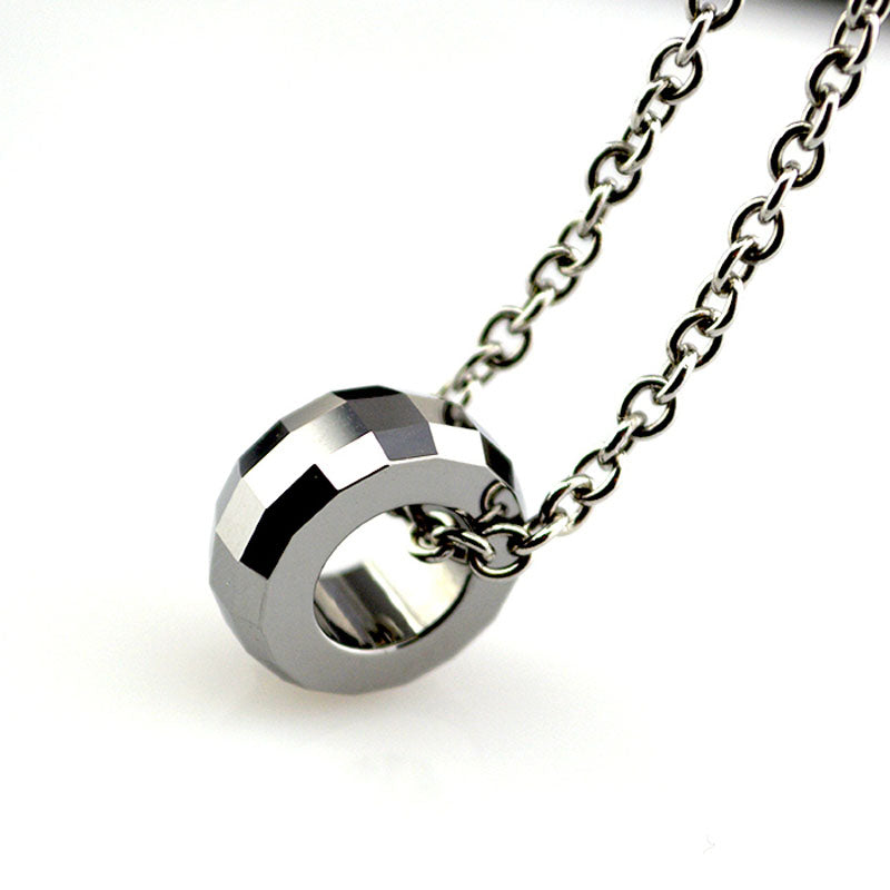 Tungsten Carbide Lucky Beads, Fashion Jewelry Choker For Women Pendants Stainless Steel Necklace With Chain WTU013P