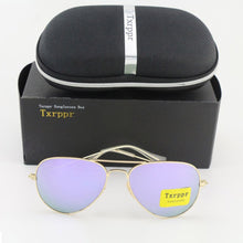 Load image into Gallery viewer, Txrppr Brand Designer  Pilot Sunglasses Men Driving Gold/purple Colorful Sun Glasses For Women UV400 with box
