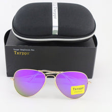 Load image into Gallery viewer, Txrppr Brand Designer  Pilot Sunglasses Men Driving Gold/purple Colorful Sun Glasses For Women UV400 with box