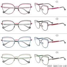 Load image into Gallery viewer, Women Pure Titanium Cat-eye eyeglass frames women Thin Retro Metal glasses Butterfly Full-Rim Lightweight Fashion eyeglasses