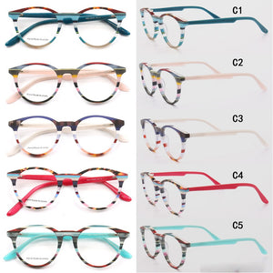 Women Round Eyeglasses Frames for women Fashion Casual Eyeglass frames Spectacles Prescription Colorful  Lightweight Glasses