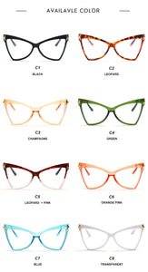 Myopia Prescription Glasses Women Men Cat Eye Clear Glasses Optical Eyeglasses Frame Transparent Lens Spectacle Frame Unisex