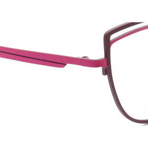 Women Pure Titanium Cat-eye eyeglass frames women Thin Retro Metal glasses Butterfly Full-Rim Lightweight Fashion eyeglasses