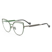 Load image into Gallery viewer, Women Pure Titanium Cat-eye eyeglass frames women Thin Retro Metal glasses Butterfly Full-Rim Lightweight Fashion eyeglasses