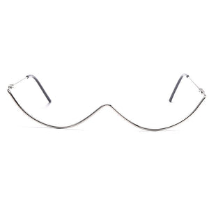 Luxury Fashion Diamond eyeglasses Alloy Frame for Women green and Red Pink Gem Lensless Chain Pendant Half Frame glasses
