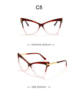 Myopia Prescription Glasses Women Men Cat Eye Clear Glasses Optical Eyeglasses Frame Transparent Lens Spectacle Frame Unisex