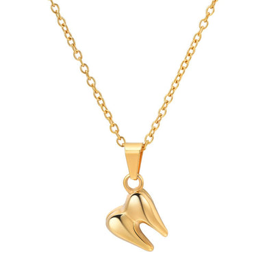 Dentist Necklaces Pendant Tiny Tooth Gold Color Punk Teeth Collar Chain Necklaces for Women Men Doctor Jewelry Gift P1182