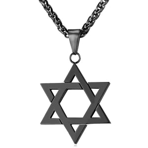Jewish Magen Star of David Necklace Men/Women Bat Mitzvah Gift Israel Judaica Hebrew Jewelry Hanukkah Pendant Gold Color P723