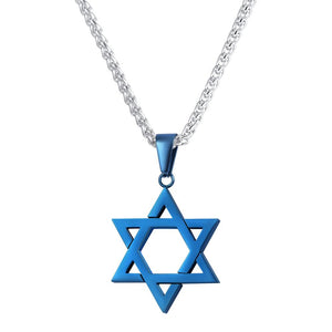 Jewish Magen Star of David Necklace Men/Women Bat Mitzvah Gift Israel Judaica Hebrew Jewelry Hanukkah Pendant Gold Color P723
