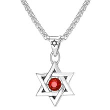 Carica l&#39;immagine nel visualizzatore di Gallery, Jewish Magen Star of David Necklace Men/Women Bat Mitzvah Gift Israel Judaica Hebrew Jewelry Hanukkah Pendant Gold Color P723