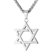 Carica l&#39;immagine nel visualizzatore di Gallery, Jewish Magen Star of David Necklace Men/Women Bat Mitzvah Gift Israel Judaica Hebrew Jewelry Hanukkah Pendant Gold Color P723