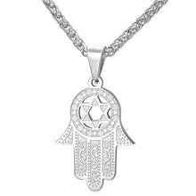 Carica l&#39;immagine nel visualizzatore di Gallery, Jewish Magen Star of David Necklace Men/Women Bat Mitzvah Gift Israel Judaica Hebrew Jewelry Hanukkah Pendant Gold Color P723
