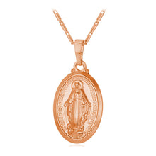 Load image into Gallery viewer, Tiny Virgin Mary Necklace Pendant Christmas Gift Silver/Gold Color Christlicher Cross Medallion Women Christian Jewelry P357