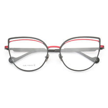 Load image into Gallery viewer, Women Pure Titanium Cat-eye eyeglass frames women Thin Retro Metal glasses Butterfly Full-Rim Lightweight Fashion eyeglasses
