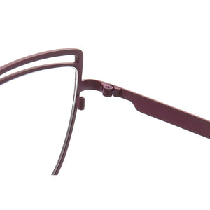 Women Pure Titanium Cat-eye eyeglass frames women Thin Retro Metal glasses Butterfly Full-Rim Lightweight Fashion eyeglasses