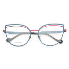 Load image into Gallery viewer, Women Pure Titanium Cat-eye eyeglass frames women Thin Retro Metal glasses Butterfly Full-Rim Lightweight Fashion eyeglasses