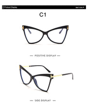 Load image into Gallery viewer, Myopia Prescription Glasses Women Men Cat Eye Clear Glasses Optical Eyeglasses Frame Transparent Lens Spectacle Frame Unisex