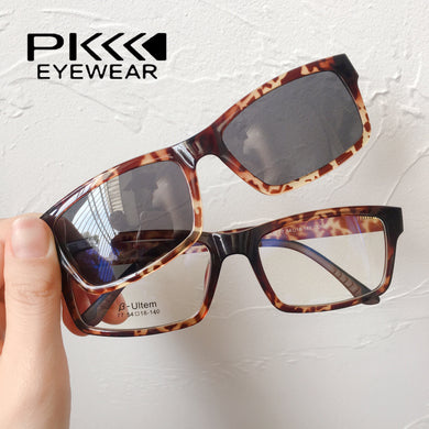ULEM77 frames optical eyewear square  tortoise clip on magnetic eyeglasses 2023 Polarized Sunglasses