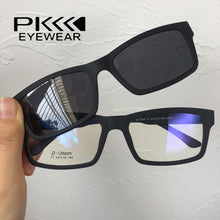 Carica l&#39;immagine nel visualizzatore di Gallery, ULEM77 frames optical eyewear square  tortoise clip on magnetic eyeglasses 2023 Polarized Sunglasses