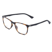 Load image into Gallery viewer, ULTEM Unisex Prescription Eyeglasses w/case Square Tortoise Frame For Women Ultra-light Glasses With Spring Hinge 54mm-17mm
