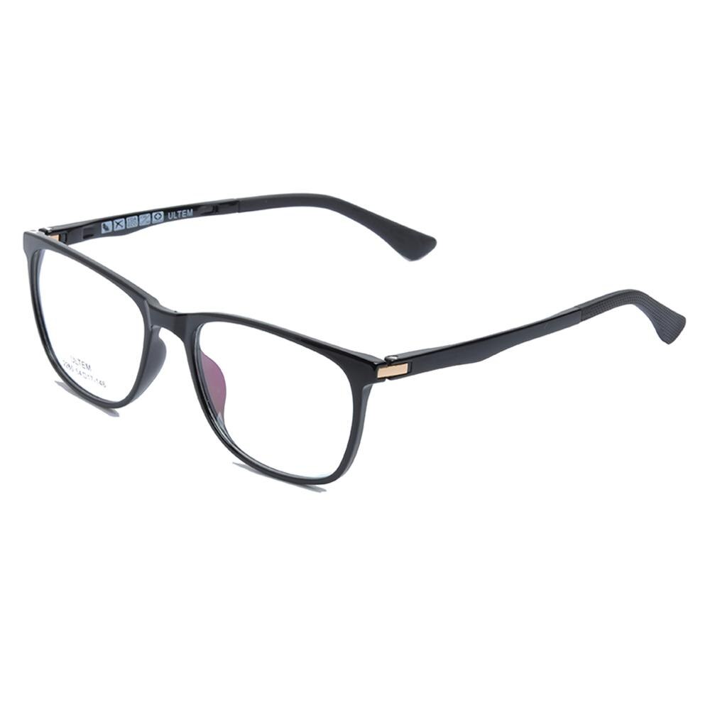 ULTEM Unisex Prescription Eyeglasses w/case Square Tortoise Frame For Women Ultra-light Glasses With Spring Hinge 54mm-17mm