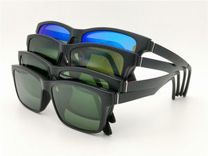 ULTEM rectangle shape optical eyeglasses frame with clip on polarized oversized myopia Hyperopia sunglasses for men 036