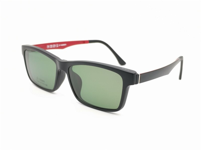 ULTEM rectangle shape optical eyeglasses frame with clip on polarized ...