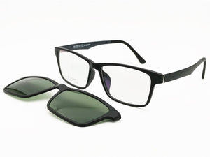 ULTEM rectangle shape optical eyeglasses frame with clip on polarized oversized myopia Hyperopia sunglasses for men 036