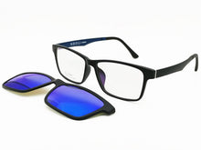 Load image into Gallery viewer, ULTEM rectangle shape optical eyeglasses frame with clip on polarized oversized myopia Hyperopia sunglasses for men 036