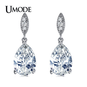Waterdrop CZ Zircon Dangle Earring for Women Dating Party Jewelries New 2018 Orecchini Pendientes Mujer Moda Femme AUE0379