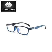 Load image into Gallery viewer, UNIEOWFA Blue Transparent Glasses Frame Men Women Clear Optical Prescription Eyewear Frame TR90 Spectacles Myopia Eyeglasses