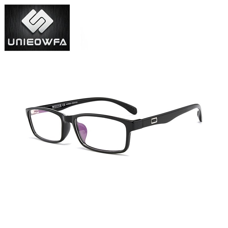 UNIEOWFA Blue Transparent Glasses Frame Men Women Clear Optical Prescription Eyewear Frame TR90 Spectacles Myopia Eyeglasses