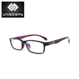 UNIEOWFA Blue Transparent Glasses Frame Men Women Clear Optical Prescription Eyewear Frame TR90 Spectacles Myopia Eyeglasses