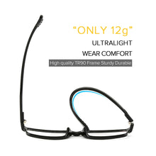 Load image into Gallery viewer, UNIEOWFA Blue Transparent Glasses Frame Men Women Clear Optical Prescription Eyewear Frame TR90 Spectacles Myopia Eyeglasses
