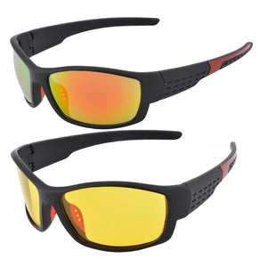 UOOUOO Occhiali da guida polarizzati professionali Occhiali per visione notturna Occhiali da sole sportivi da uomo wome UV 400 per occhiali da giorno 2 pezzi