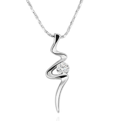 Fashion Geometric Zircon Silver color Necklace & Pendants with Genuine Austrian Crystals Fashion Necklace for Women