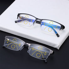 Load image into Gallery viewer, UV Filter Anti Eye Strain Half frame Progressive Multifocus Blue Light Blocking Reading Glasses Presbyopia Glasses