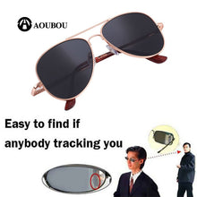 Load image into Gallery viewer, UV protection Tracking Sunglasses Back mirror Monitor Anti-security Rearview Surveillance policia hue glasses thug life tmall