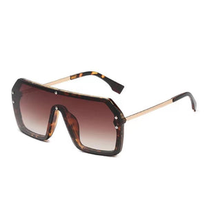 UV400 Square Trendy Shades Big Frame   Oversize Mirrored Gradient Men Women Sunglasses Oculos De Sol