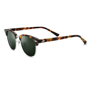 UV400 Green Lens Leopard Grain Men Driving Sunglasses Male Fishing Glasses 3 Colors