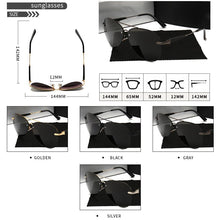 Load image into Gallery viewer, UV400 Sunglasses Men Polarized Driving mercade Glasses Brand Designer Eyewear Metal Rimless Retro Gafas De Sol Hombre